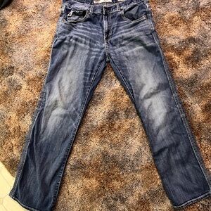 BKE Men's Classic Indigo Straight Jeans